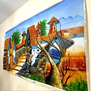 Peruvian art Original Oil Canvas Painting XL